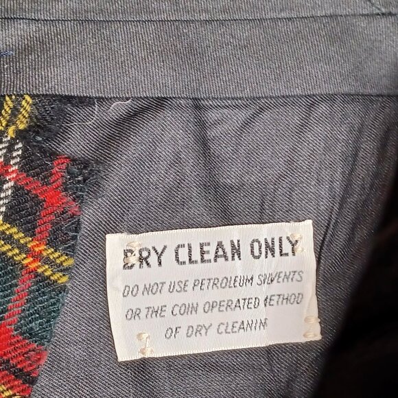 Vintage MUSE'S Pants Men's 30x30 Wool Tartan Plaid Straight Leg 80's Y2K Goth - Picture 10 of 10